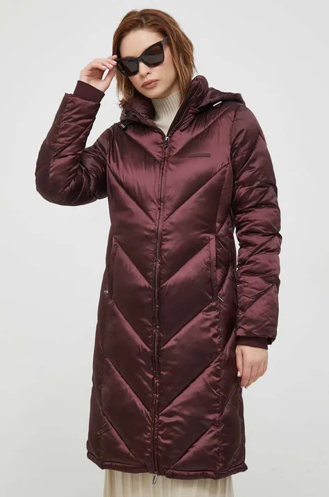 Куртка Calvin Klein женская цвет бордовый зимняя