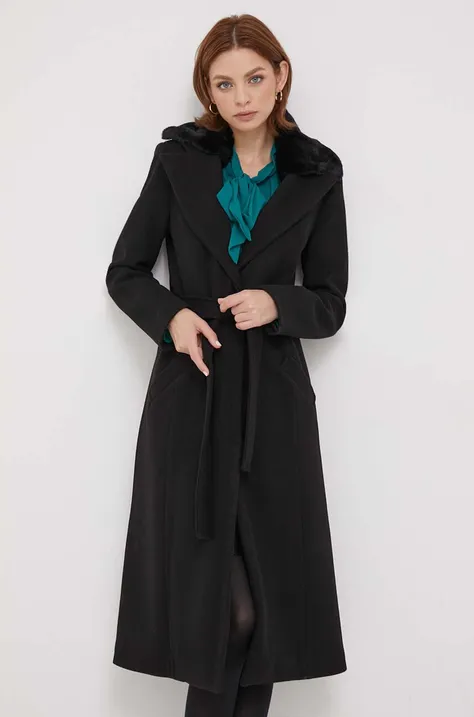 Kabát Artigli dámsky, čierna farba, prechodný