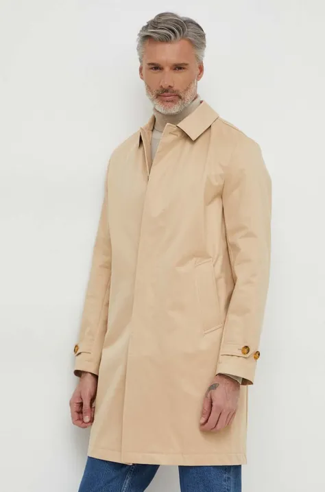 Kabát Michael Kors pánsky, béžová farba, prechodný