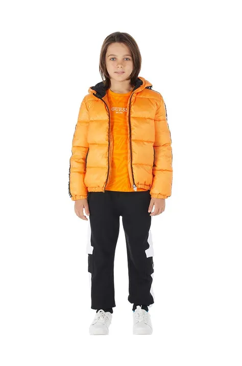 Guess kurtka dziecięca kolor pomarańczowy
