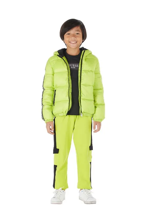 Detská bunda Guess zelená farba