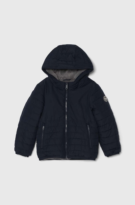 Detská bunda Abercrombie & Fitch tmavomodrá farba