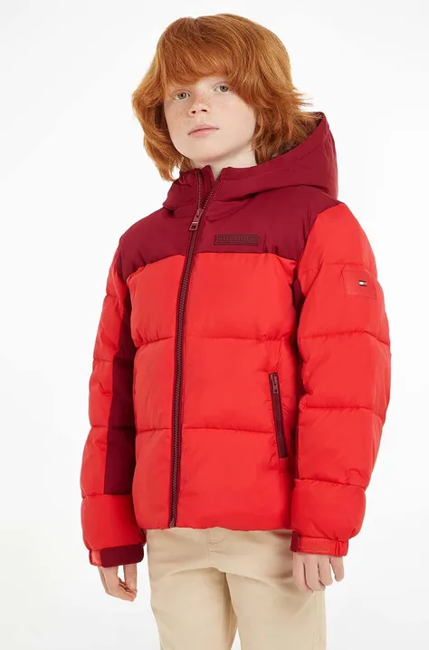 Otroška jakna Tommy Hilfiger rdeča barva
