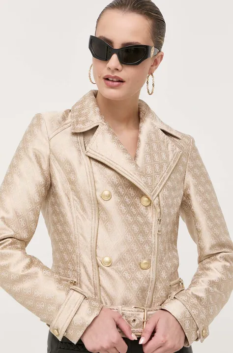 Куртка Guess жіноча колір бежевий перехідна