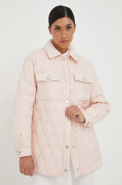 Куртка Guess жіноча колір рожевий перехідна