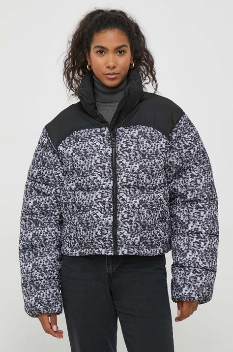 Calvin Klein Jeans geaca femei, culoarea negru, de iarna, oversize