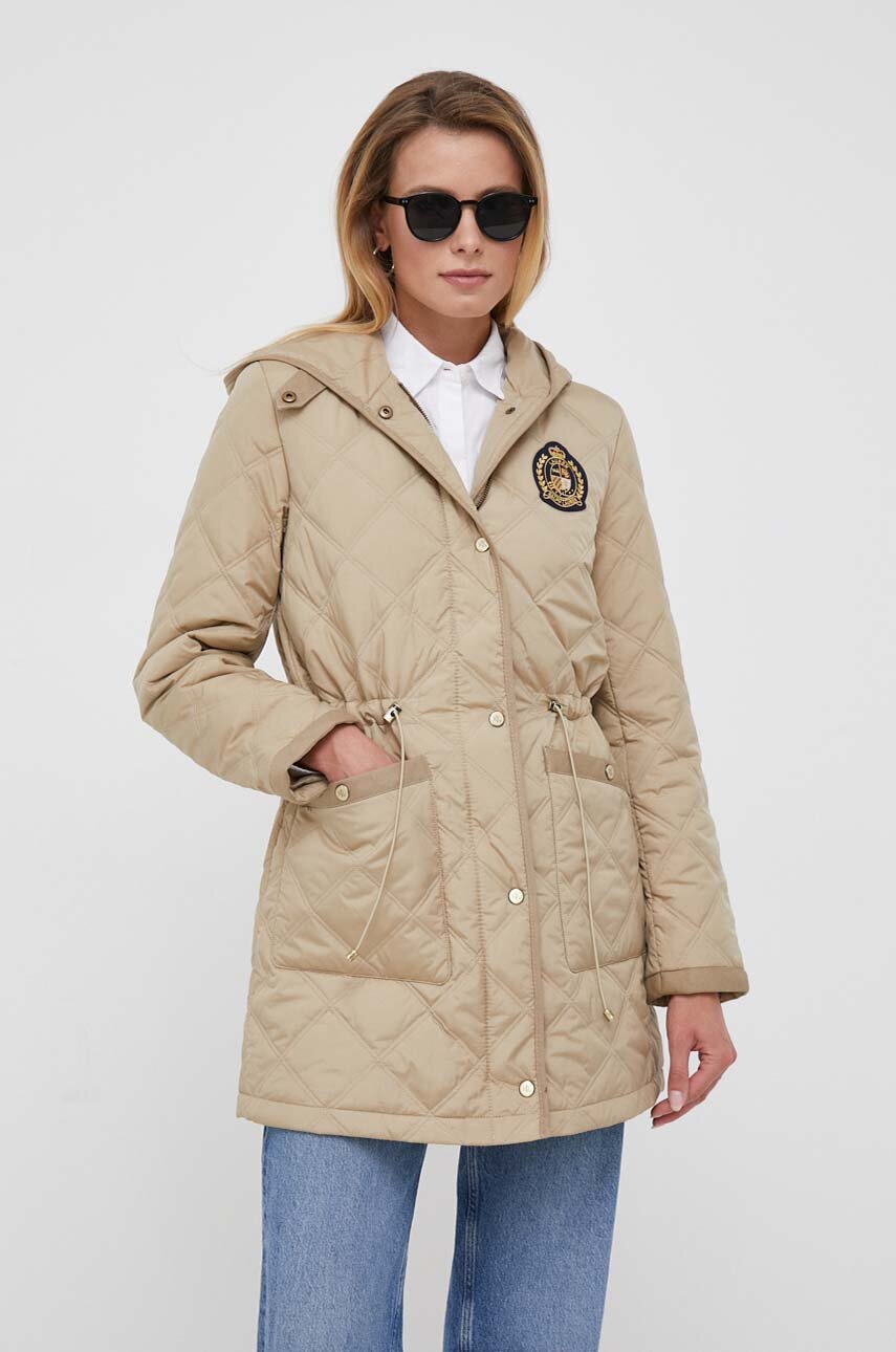 Lauren Ralph Lauren kurtka damska kolor beżowy przejściowa