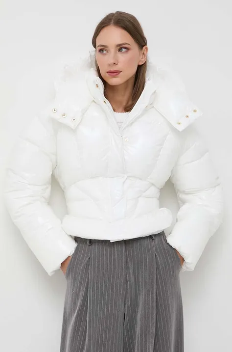 Pinko kurtka damska kolor biały zimowa
