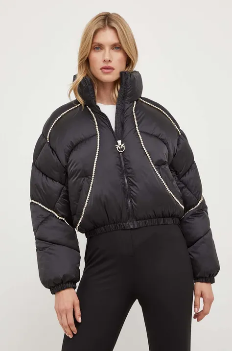 Куртка Pinko жіноча колір чорний зимова oversize