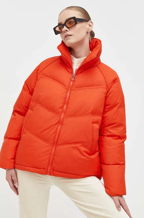 Куртка Billabong жіноча колір помаранчевий зимова oversize