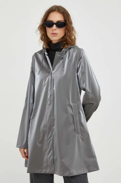 Kišna jakna Rains 18050 Jackets za žene, boja: srebrna, za prijelazno razdoblje