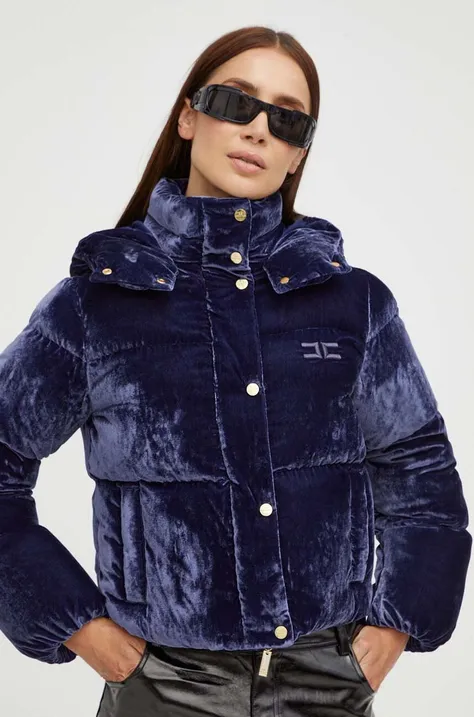 Куртка Elisabetta Franchi жіноча колір синій зимова