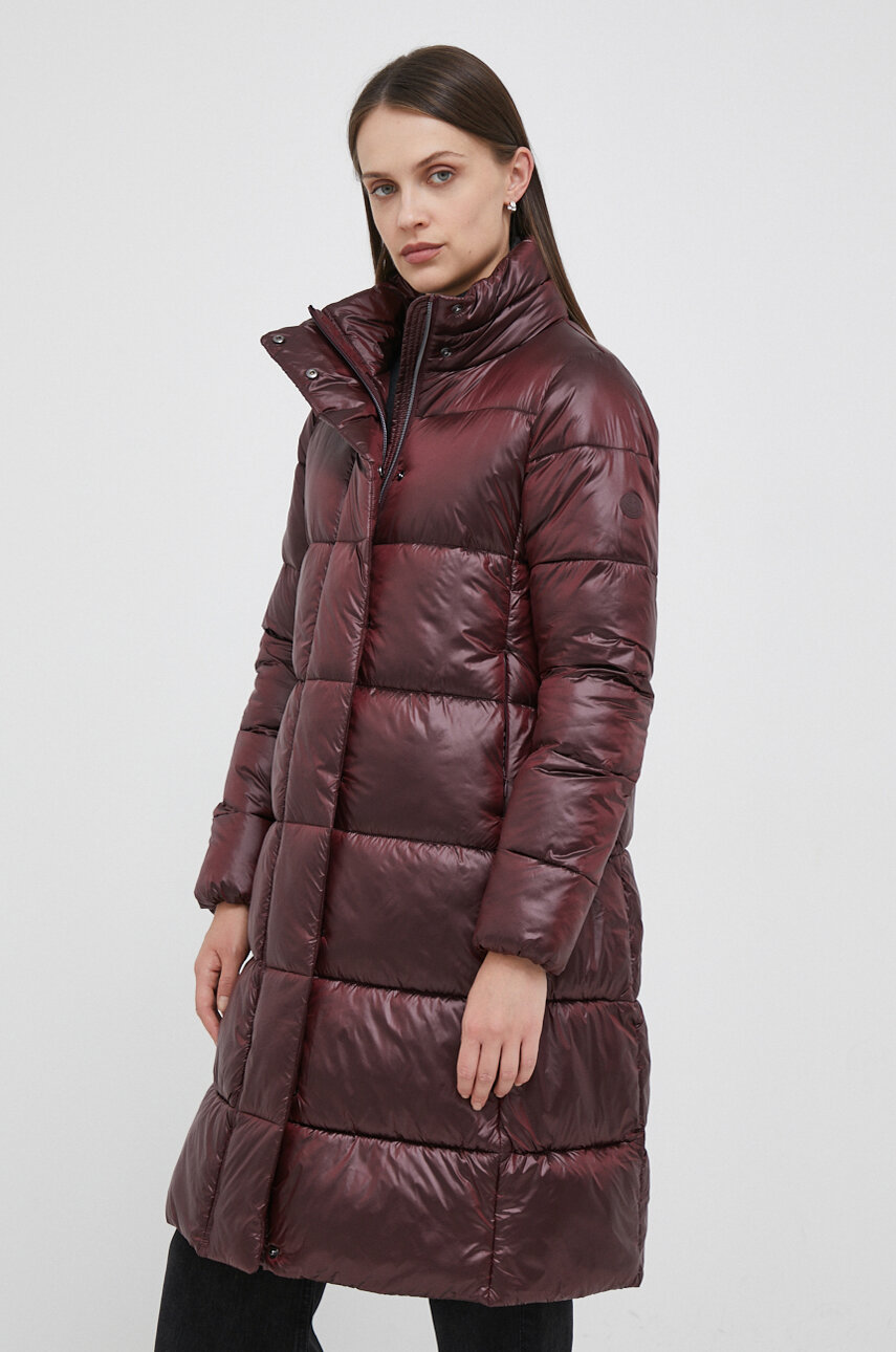 Save The Duck kurtka damska kolor bordowy zimowa | Answear.com