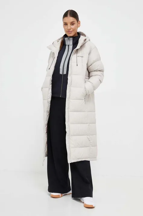 Columbia kurtka damska kolor beżowy zimowa