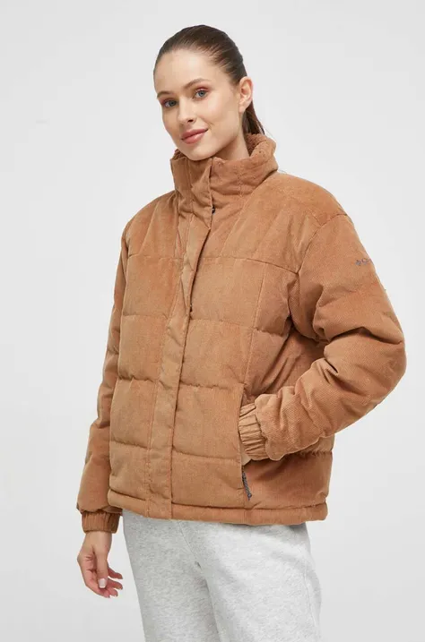 Пухова куртка Columbia жіноча колір коричневий зимова