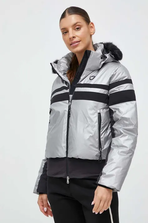 Куртка EA7 Emporio Armani жіноча колір срібний зимова