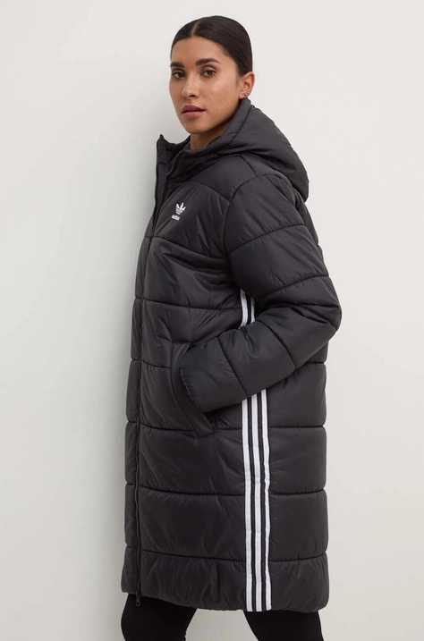 adidas Originals geacă femei, culoarea negru, de iarnă