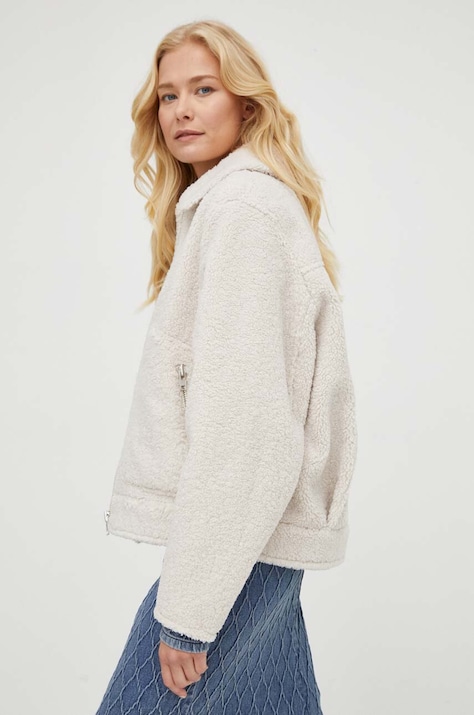 Drykorn geaca femei, culoarea bej, de tranzitie, oversize