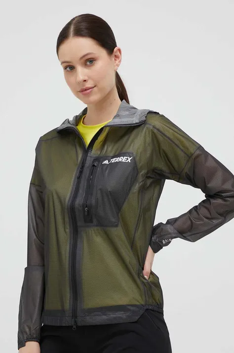 Vodoodporna jakna adidas TERREX Agravic 2.5-Layer ženska, črna barva