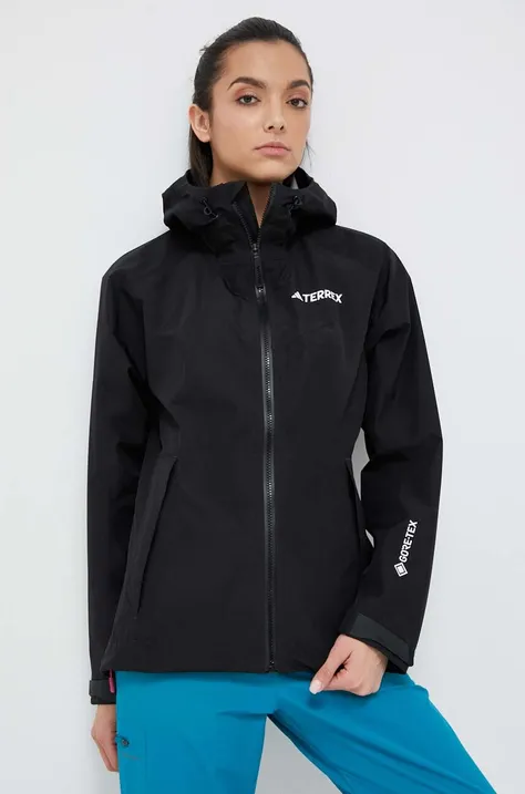 Kišna jakna adidas TERREX Xperior GTX Paclite za žene, boja: crna, gore-tex