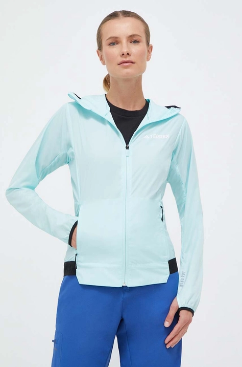 adidas TERREX windbreaker Xperior culoarea turcoaz