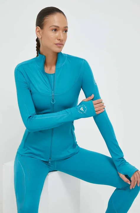 adidas by Stella McCartney bluza treningowa TruePurpose kolor turkusowy gładka