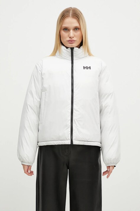 Helly Hansen kurtka dwustronna damska kolor czarny zimowa oversize
