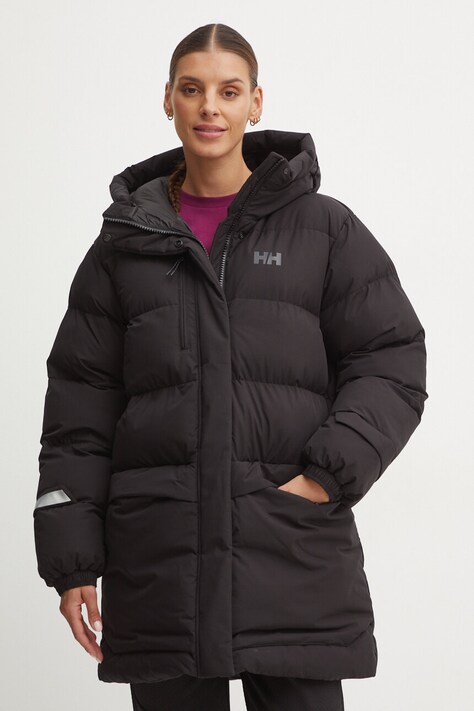 Helly Hansen geaca femei, culoarea negru, de iarna
