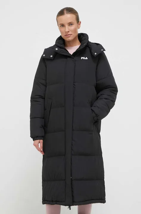 Куртка Fila жіноча колір чорний зимова
