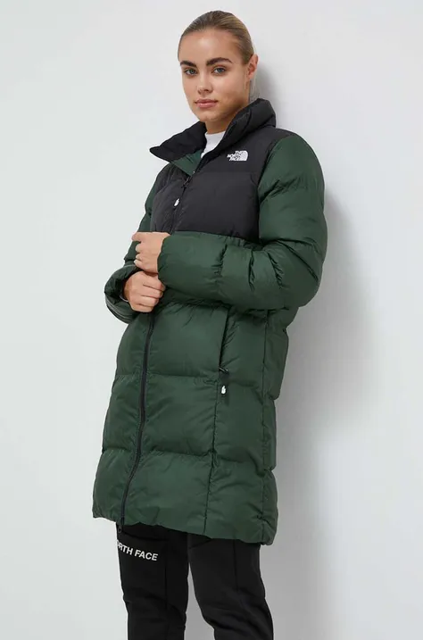 Куртка The North Face жіноча колір зелений зимова