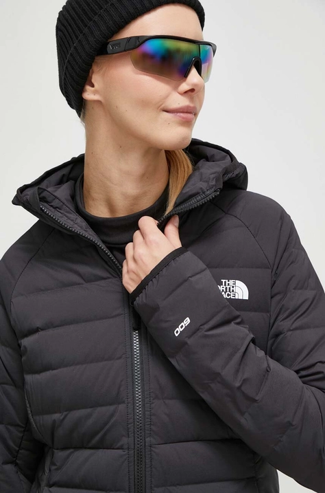 Pernata jakna The North Face za žene, boja: crna, za zimu