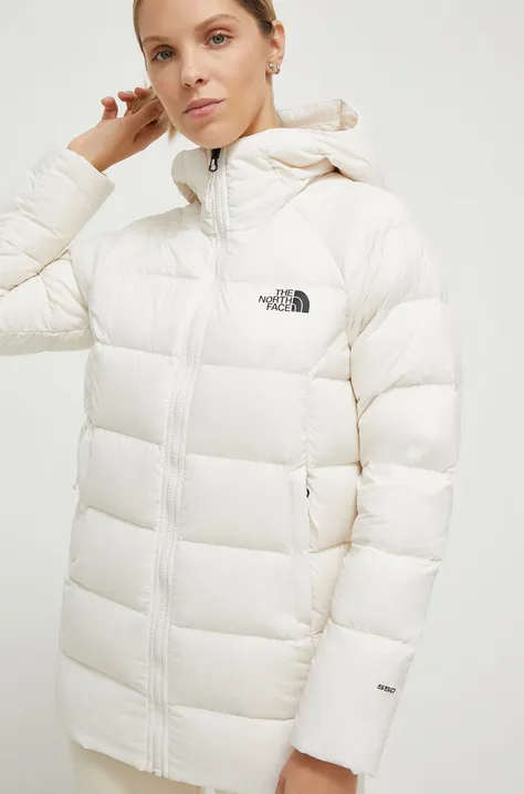 Pernata jakna The North Face za žene, boja: bež, za zimu