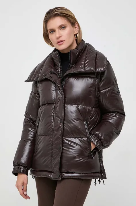 MICHAEL Michael Kors kurtka damska kolor brązowy zimowa