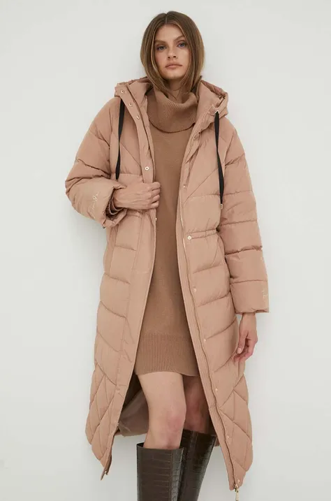 Pernata jakna Liu Jo za žene, boja: smeđa, za zimu