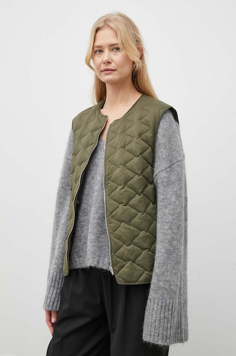 Herskind vesta femei, culoarea verde, de tranzitie