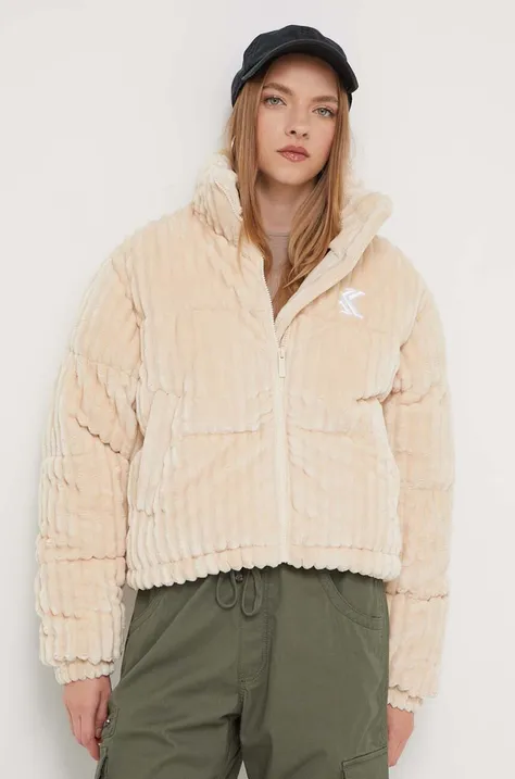 Куртка Karl Kani женская цвет бежевый зимняя