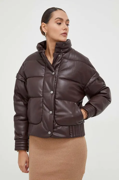 Куртка Guess жіноча колір коричневий зимова