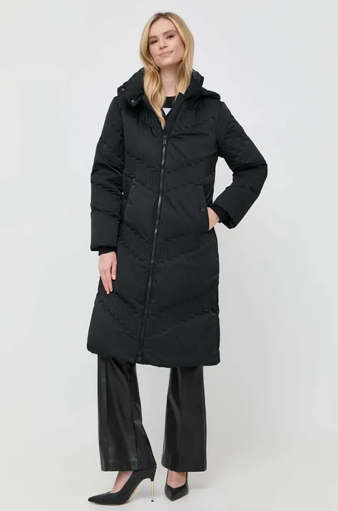 Пухова куртка Guess жіноча колір чорний зимова