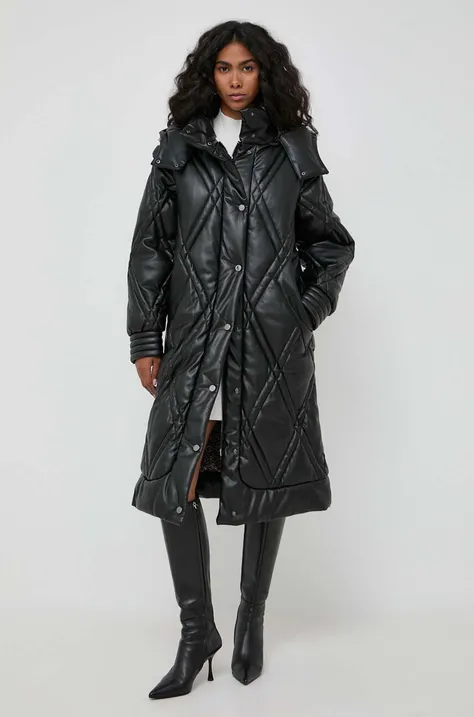 Куртка Guess жіноча колір чорний зимова
