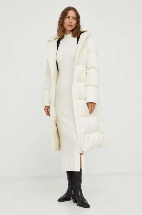 Marc O'Polo kurtka puchowa damska kolor beżowy zimowa