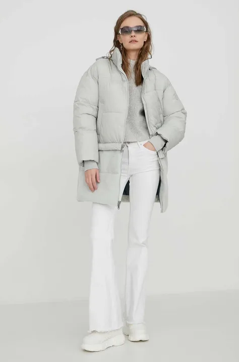 Куртка UGG женская цвет серый зимняя