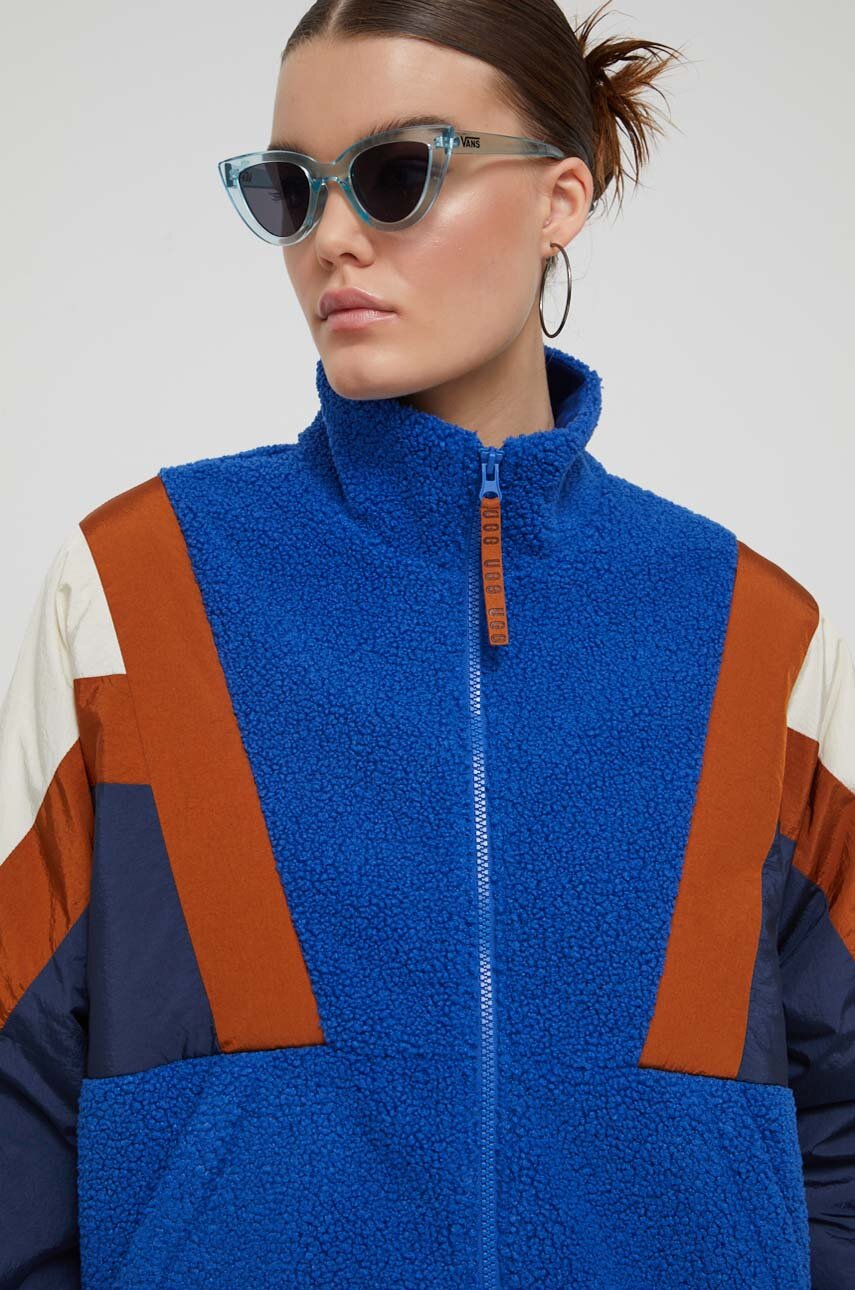 UGG kurtka damska kolor niebieski przejściowa oversize
