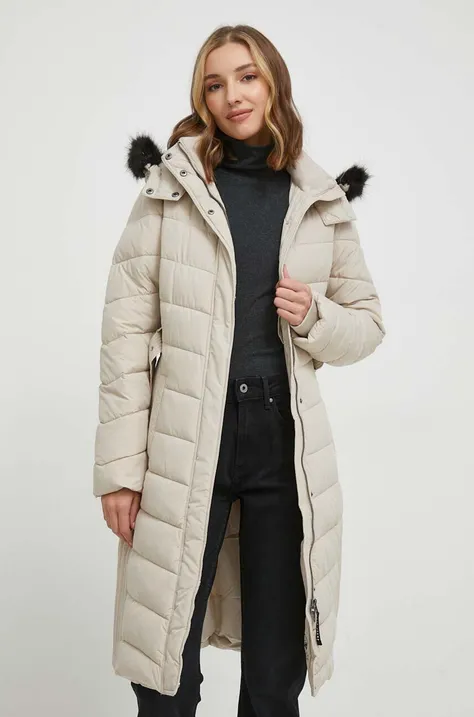 Pepe Jeans kurtka damska kolor beżowy zimowa