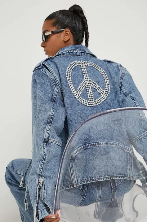 Biker jakna iz jeansa Moschino Jeans ženska