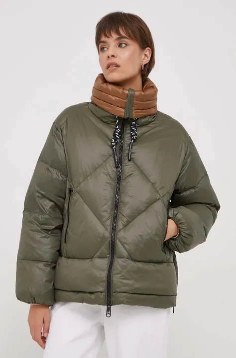 Пухова куртка Deha жіноча колір зелений зимова