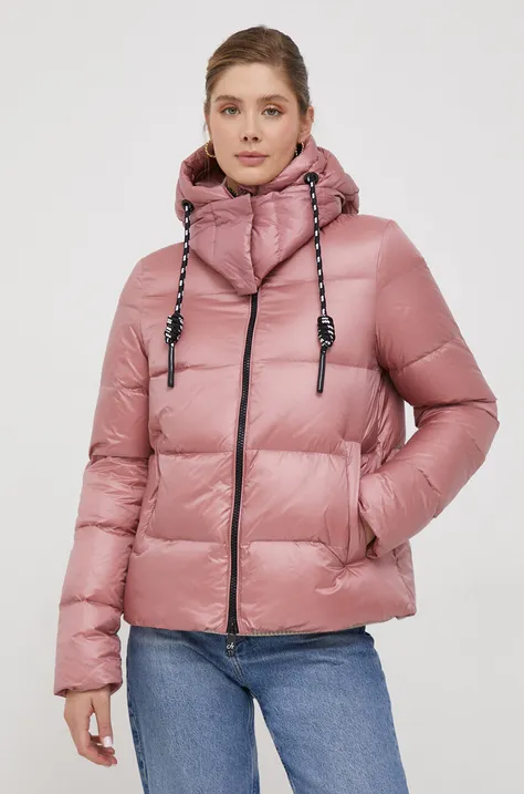 Pernata jakna Deha za žene, boja: ružičasta, za zimu