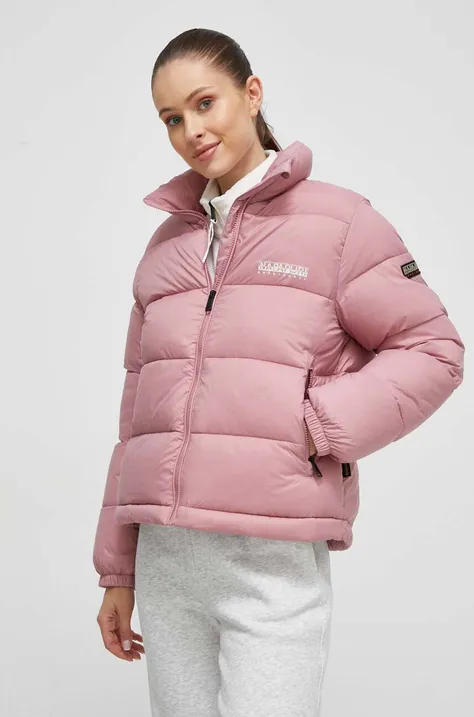 Napapijri kurtka damska kolor różowy zimowa