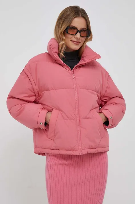Пуховая куртка United Colors of Benetton женская цвет розовый зимняя oversize