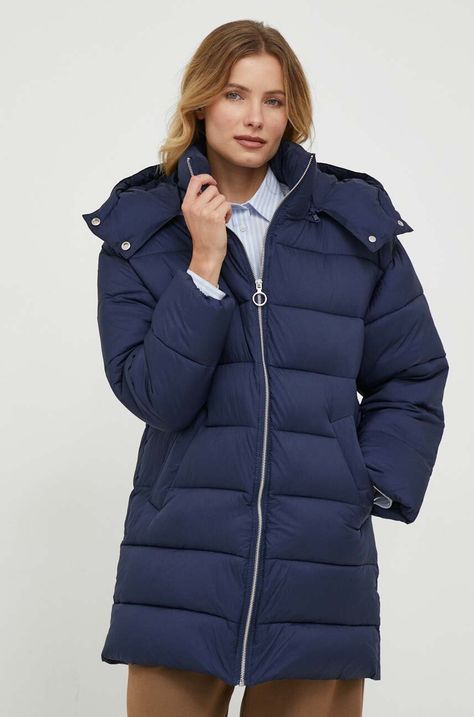 Куртка United Colors of Benetton женская цвет синий зимняя