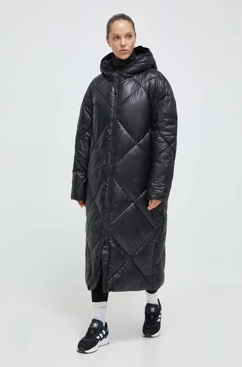 Куртка Didriksons жіноча колір чорний зимова oversize